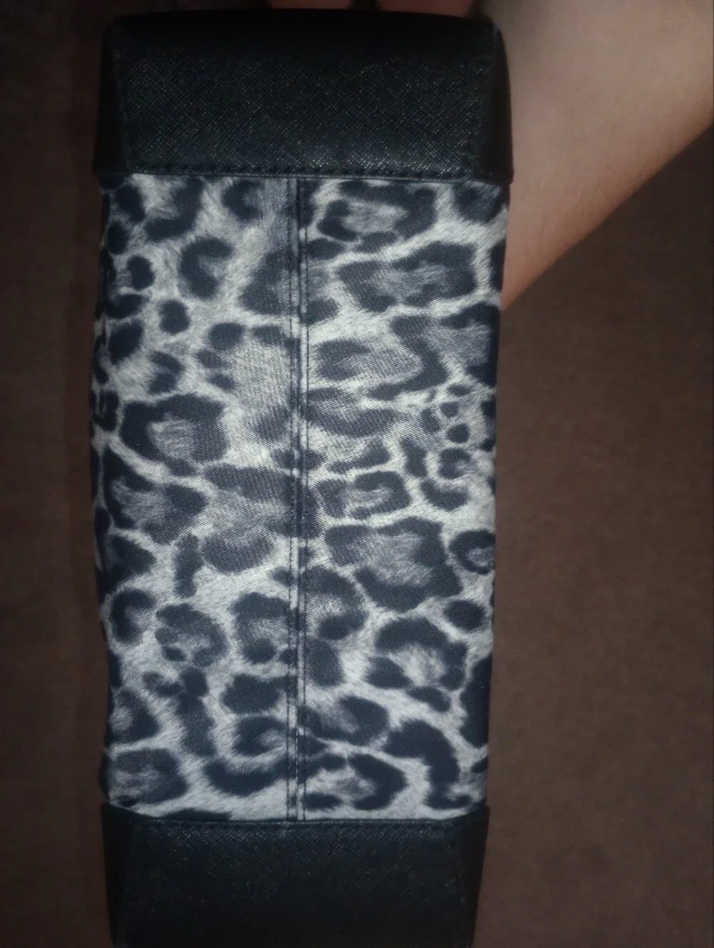 Michael Kors Nylon Black & Gray Leopard-Print Tote Bag